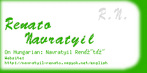 renato navratyil business card